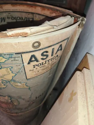 Lote 3 mapas continentes + planisferio + España