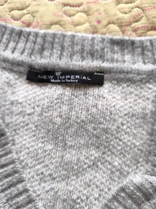 Conjunto Falda y Jersey Argyle Gris