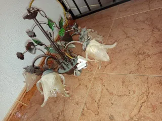 Lámpara antigua de bronce