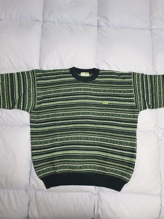 Jersey Lacoste Hombre Verde y Negro