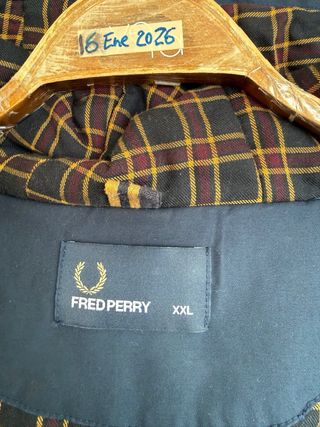 Parka larga FRED PERRY Azul Marino Talla XXL