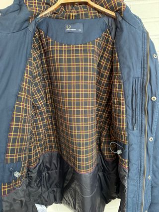 Parka larga FRED PERRY Azul Marino Talla XXL