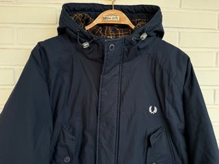 Parka larga FRED PERRY Azul Marino Talla XXL