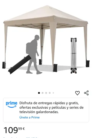 BONTEC Carpa Plegable 3x3m Pop-Up