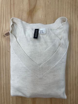 Jersey H&M Beige cuello en V