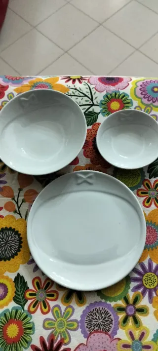 Set 3 Ciotoline in Porcellana Bianca