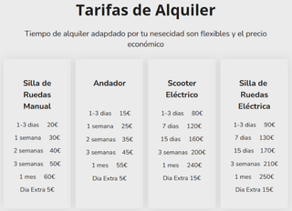 Alquiler silla de ruedas eléctrica,scooter,grúa