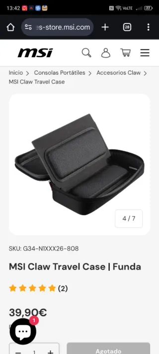 Maletín MSI Claw Negro