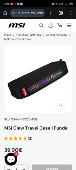 Maletín MSI Claw Negro