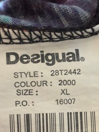 Camiseta Desigual Talla XL Multicolor