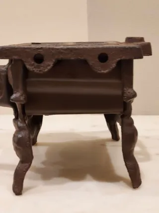 Estufa antigua hierro fundido y accesorios