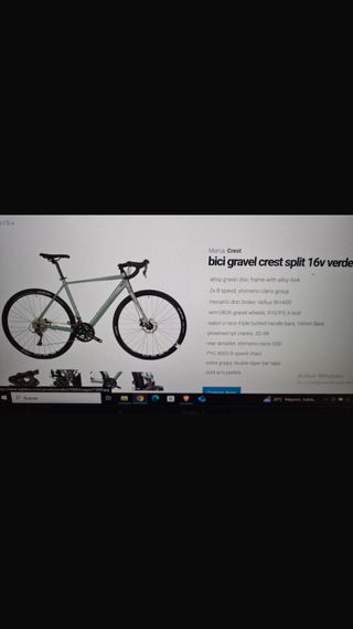 Bicicleta Gravel Crest Split 16v verde - Talla M/L