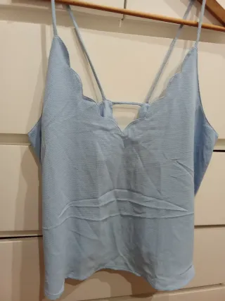 Camiseta tirantes mujer azul