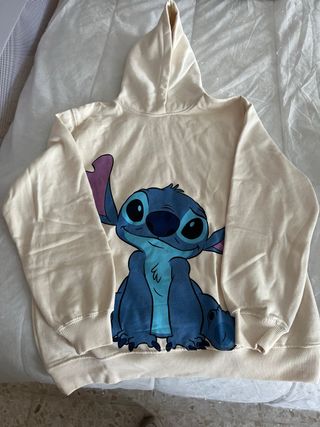 Sudadera Beige con Estampado de Stitch