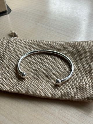 Pulsera rígida plata 925 maciza bolas