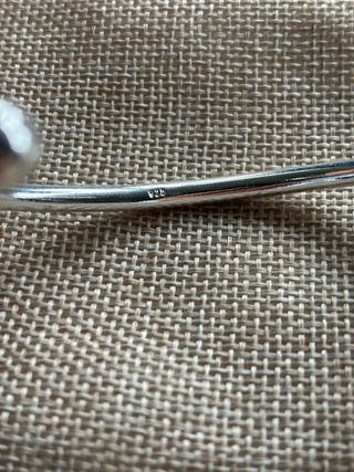 Pulsera rígida plata 925 maciza bolas