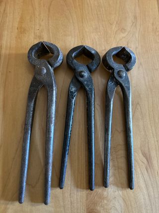 Tenazas antiguas 8 y 9 pulgadas