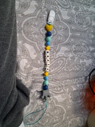 Colgante chupete personalizado nombre Brais