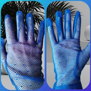 Guanti a rete blu