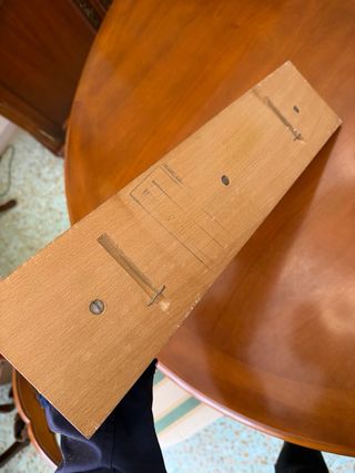 Perchero de roble con 3 ganchos