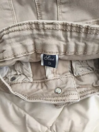 Pantalón Pitillo Beige Talla 36