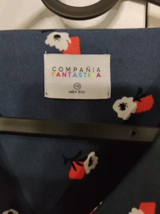 Vestito blu fantasia fiori