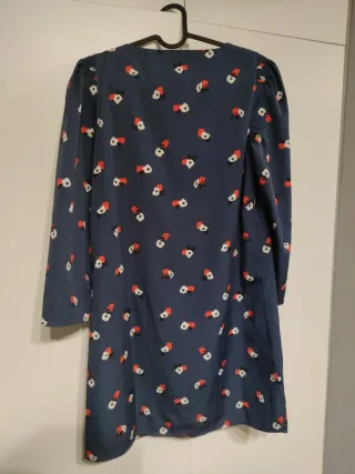 Vestito blu fantasia fiori