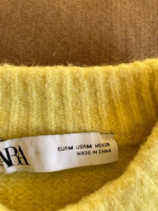 Jersey Zara Lana Alpaca Amarillo Talla M