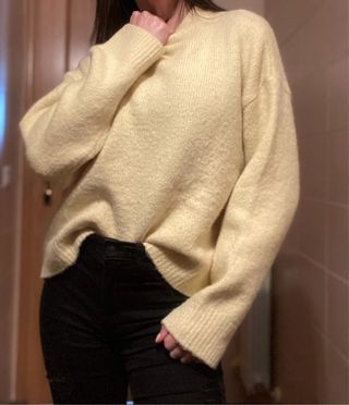 Jersey Zara Lana Alpaca Amarillo Talla M