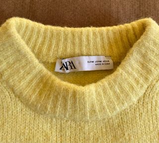 Jersey Zara Lana Alpaca Amarillo Talla M