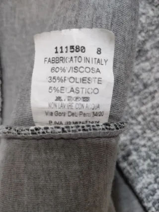 Chaqueta Talla L Mujer Gris y Blanco