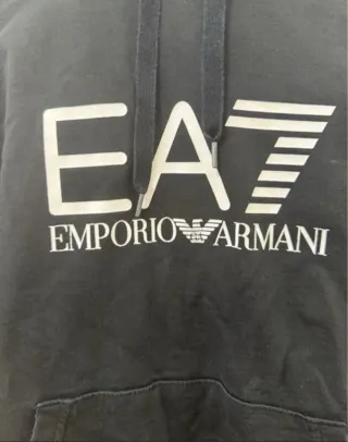 Sudadera EA7 Emporio Armani Negra con Capucha