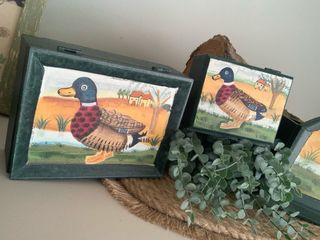Cajas decorativas patos vintage
