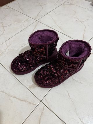 Botas UGG brillantes rosas y moradas 35