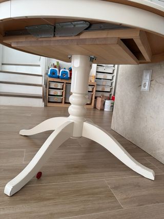 Mesa redonda extensible Ikea blanca