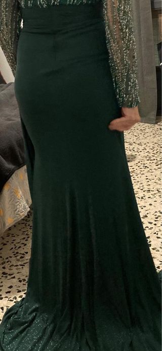 Vestido fiesta largo verde