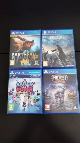 Lote 4 Juegos PS4: Earth Fall, FF XV, Saber es Pod