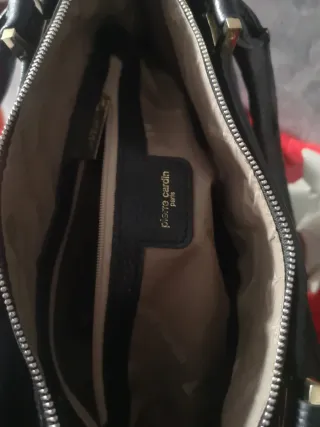 Bolso Piel Pierre Cardin Negro