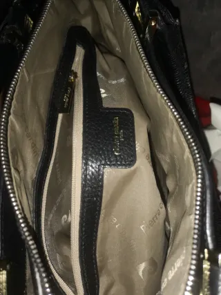 Bolso Piel Pierre Cardin Negro