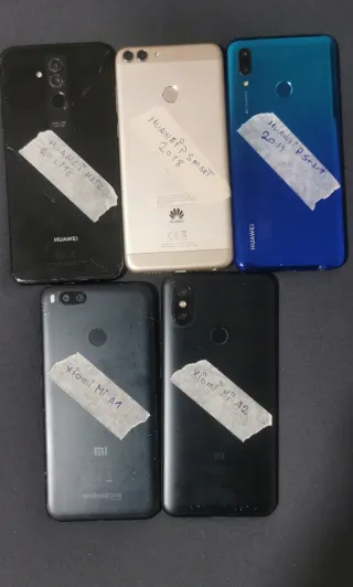 Lotto di 5 cellulari Huawei e Xiaomi (Pezzi)