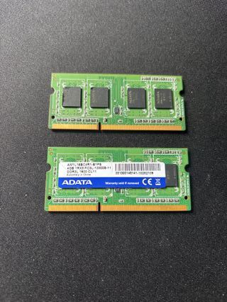 2x 4GB DDR3L RAM para portátil ADATA