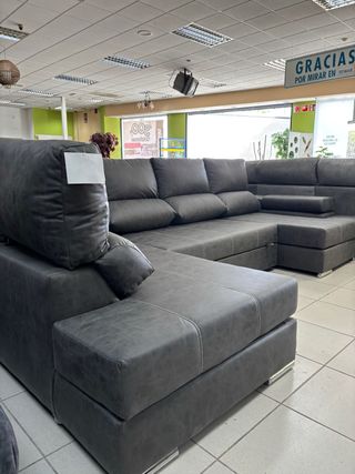 Sofá Rinconera Gris en U