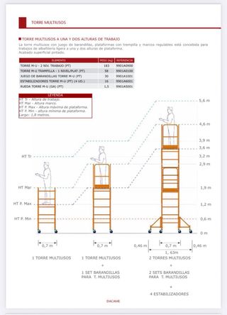 Andamio Multiusos DACAME 2 Niveles