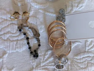 Pulsera y pendientes plata con piedras