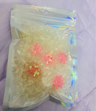 Bottoni resina glitterati rosa 1.5 cm