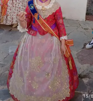 Traje de Fallera Niña 7 años aproximadamente
