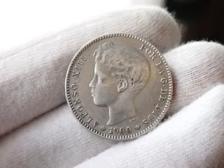 Moneda Plata 1 peseta 1900 Alfonso XIII