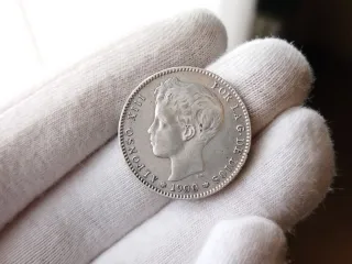 Moneda Plata 1 peseta 1900 Alfonso XIII