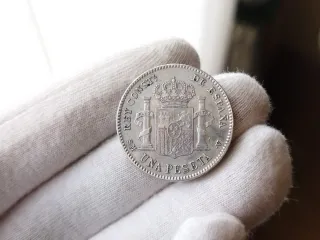 Moneda Plata 1 peseta 1900 Alfonso XIII