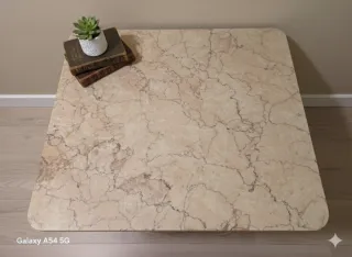 Mesa Comedor Vintage Luis XVI Mármol Madera Noble